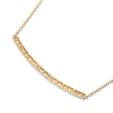 14k Yellow Gold 1.02ctw Diamond Smile Necklace