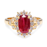 18k Yellow Gold 1.79ct Mozambique Ruby & Diamond Ring