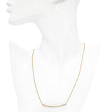 14k Yellow Gold 1.02ctw Diamond Smile Necklace