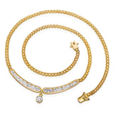 Vintage 18k Yellow Gold 2.11tcw Diamond Necklace