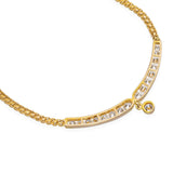 Vintage 18k Yellow Gold 2.11tcw Diamond Necklace