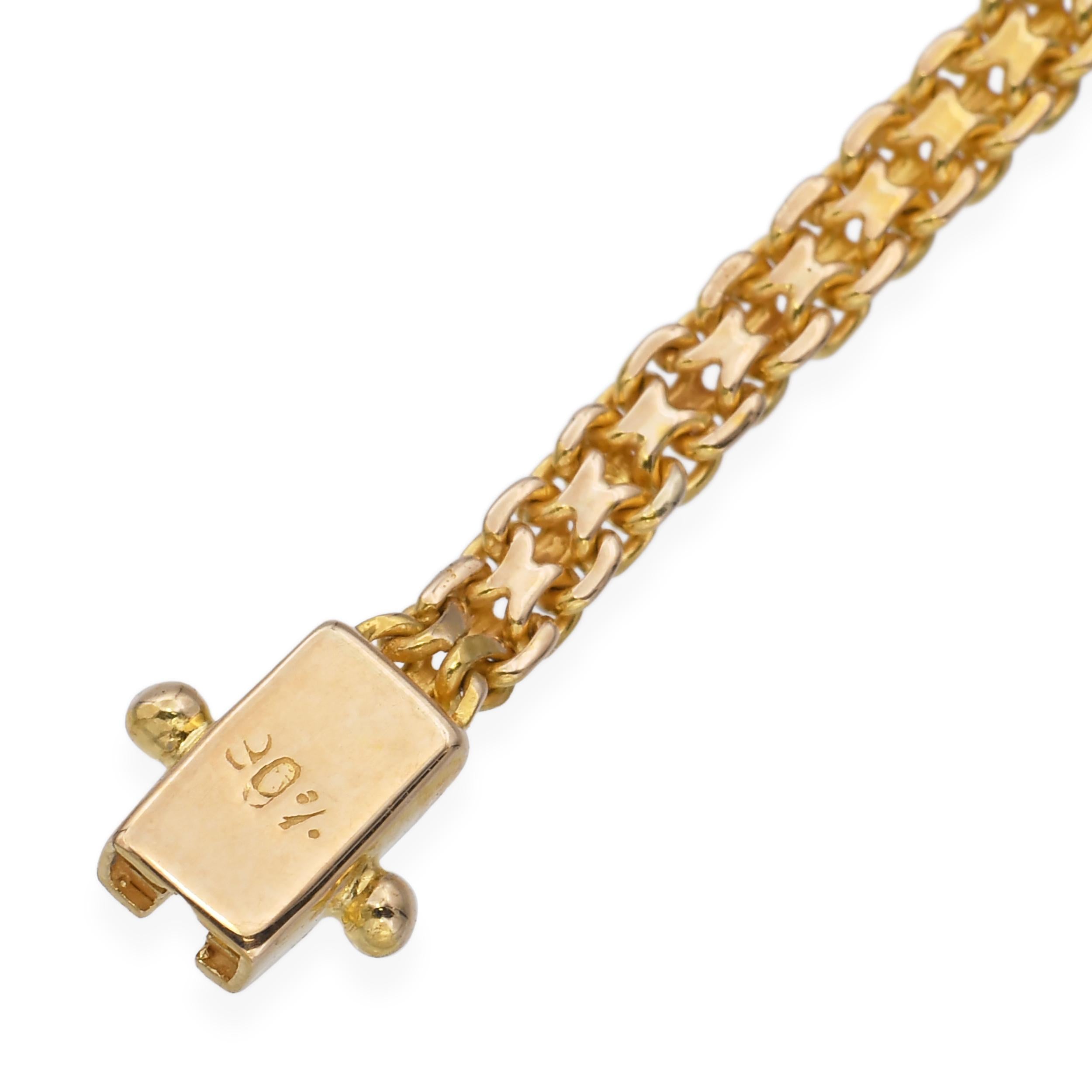 Vintage 18k Yellow Gold 2.11tcw Diamond Necklace