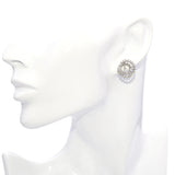 Vintage 14k White Gold 1.11tcw Diamond Spiral Earring Jackets