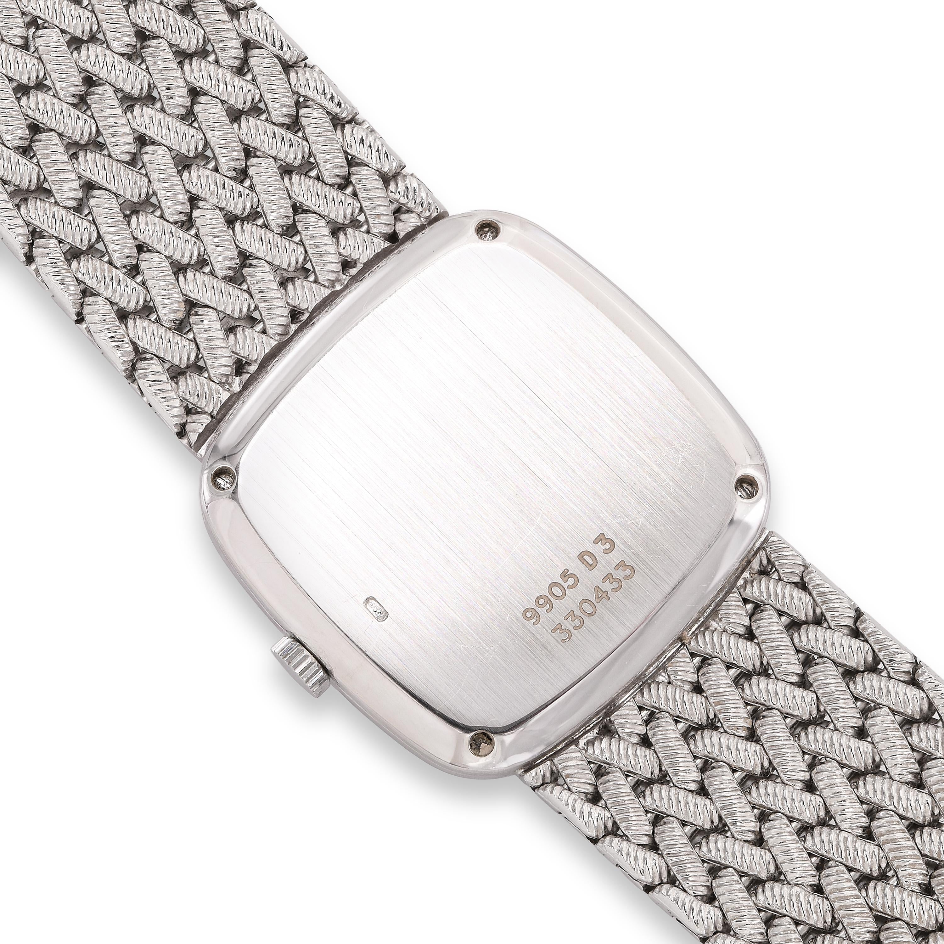 Vintage Piaget 18k White Gold Opal and Diamond Women’s Watch Ref. 9905 D3