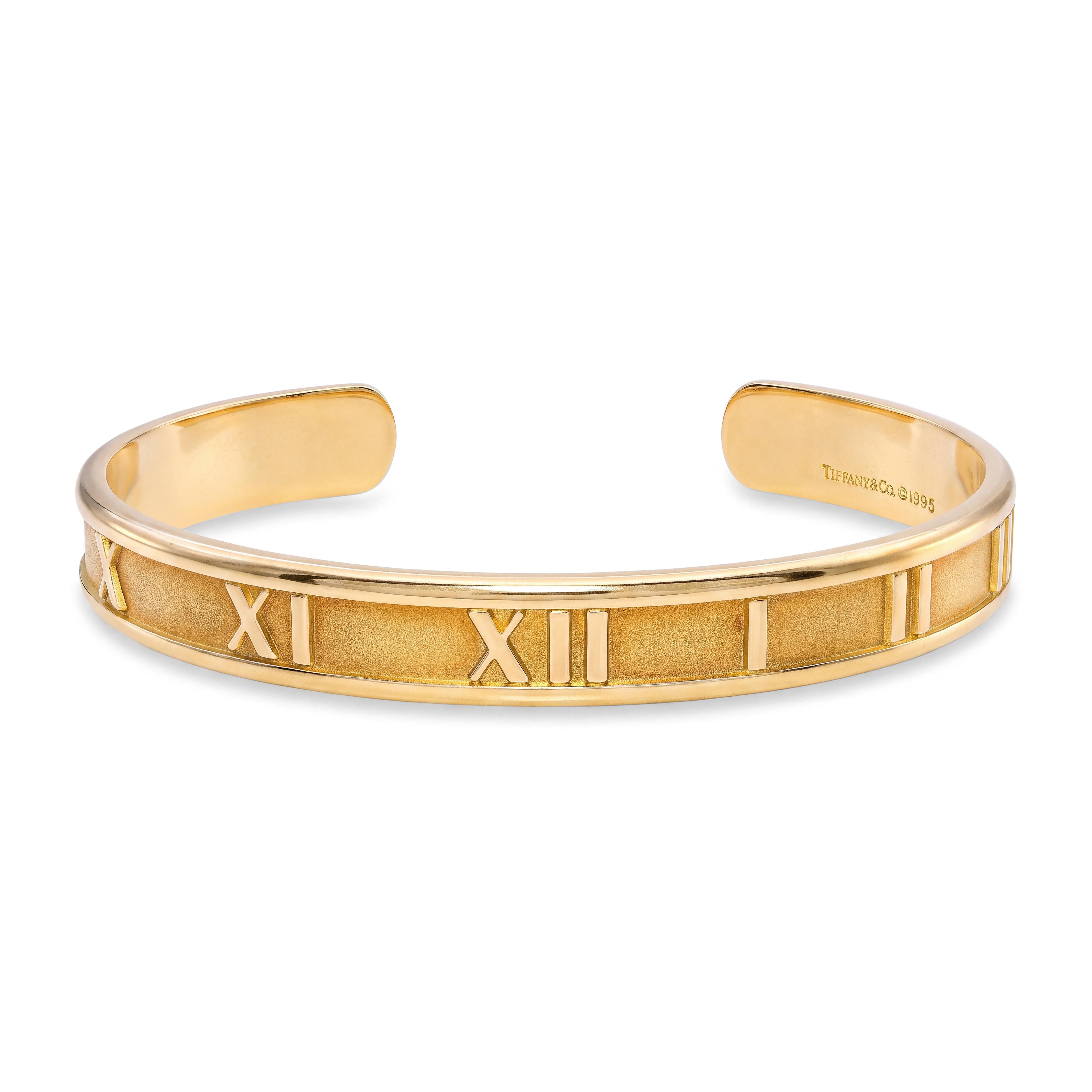 Tiffany and Co. 18k Yellow Gold Atlas Cuff Bracelet