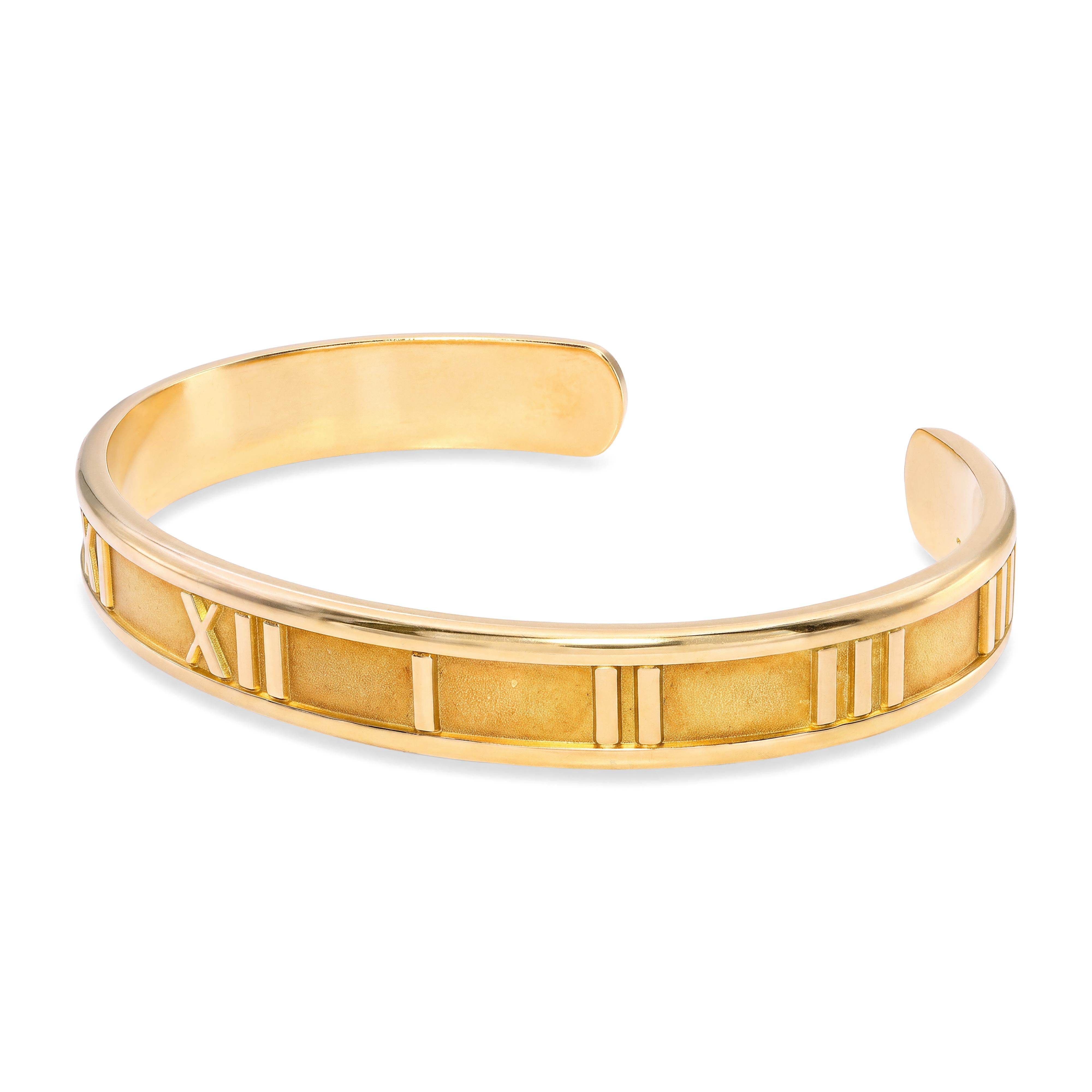 Tiffany and Co. 18k Yellow Gold Atlas Cuff Bracelet