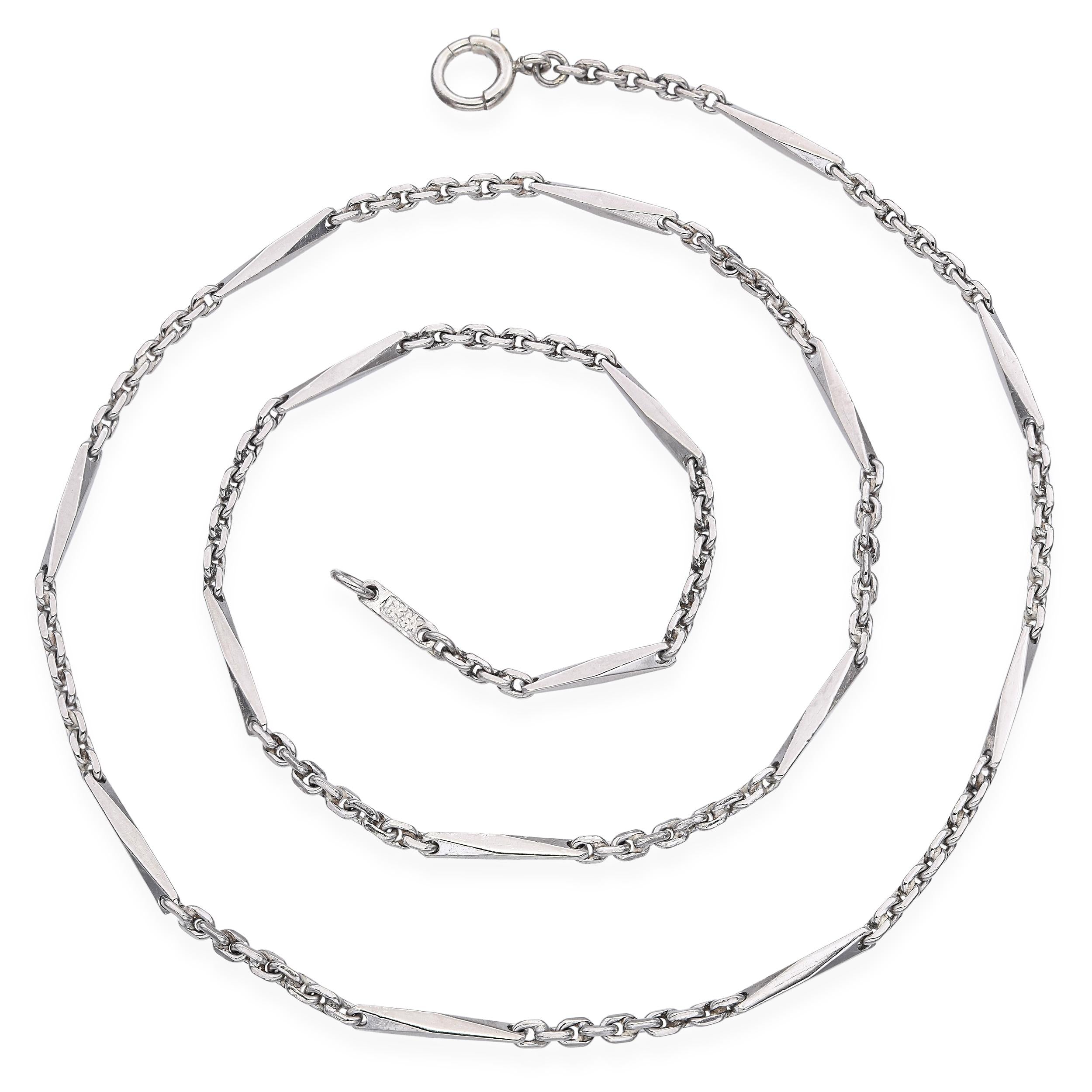 Vintage Platinum and Palladium Chain Necklace