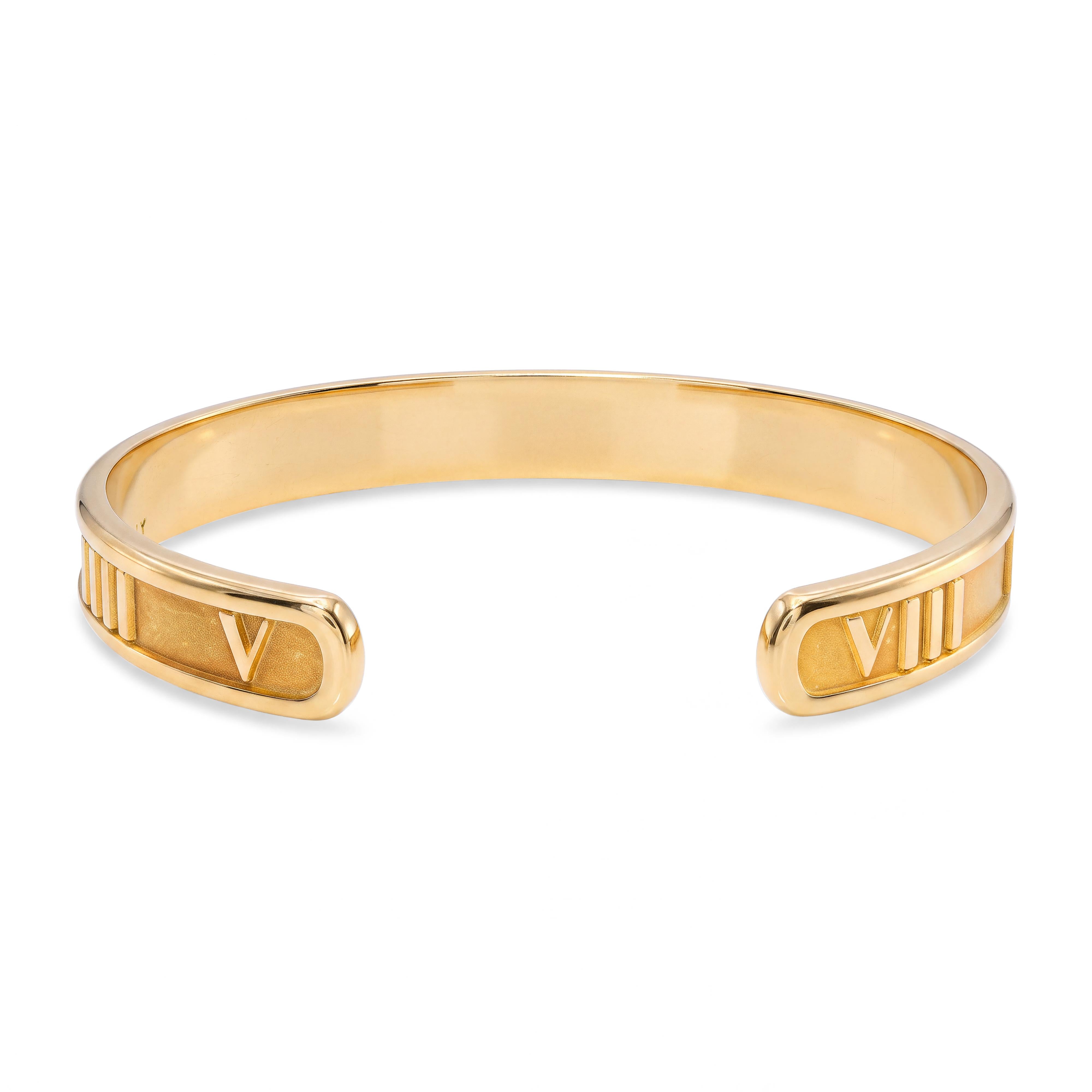 Tiffany and Co. 18k Yellow Gold Atlas Cuff Bracelet