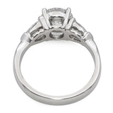Platinum 2.56tcw D Vs1 Lab Grown Diamond & Natural Side Stones Engagement Ring