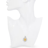 18k White Gold 2.89ct Opal and 1.13ctw Diamond Slide Pendant