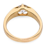 Antique 18k Yellow Gold Old Mine Cut 0.96ct Diamond Ring