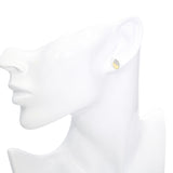 14k Yellow Gold Diamond Pave Marquise Shaped Earrings