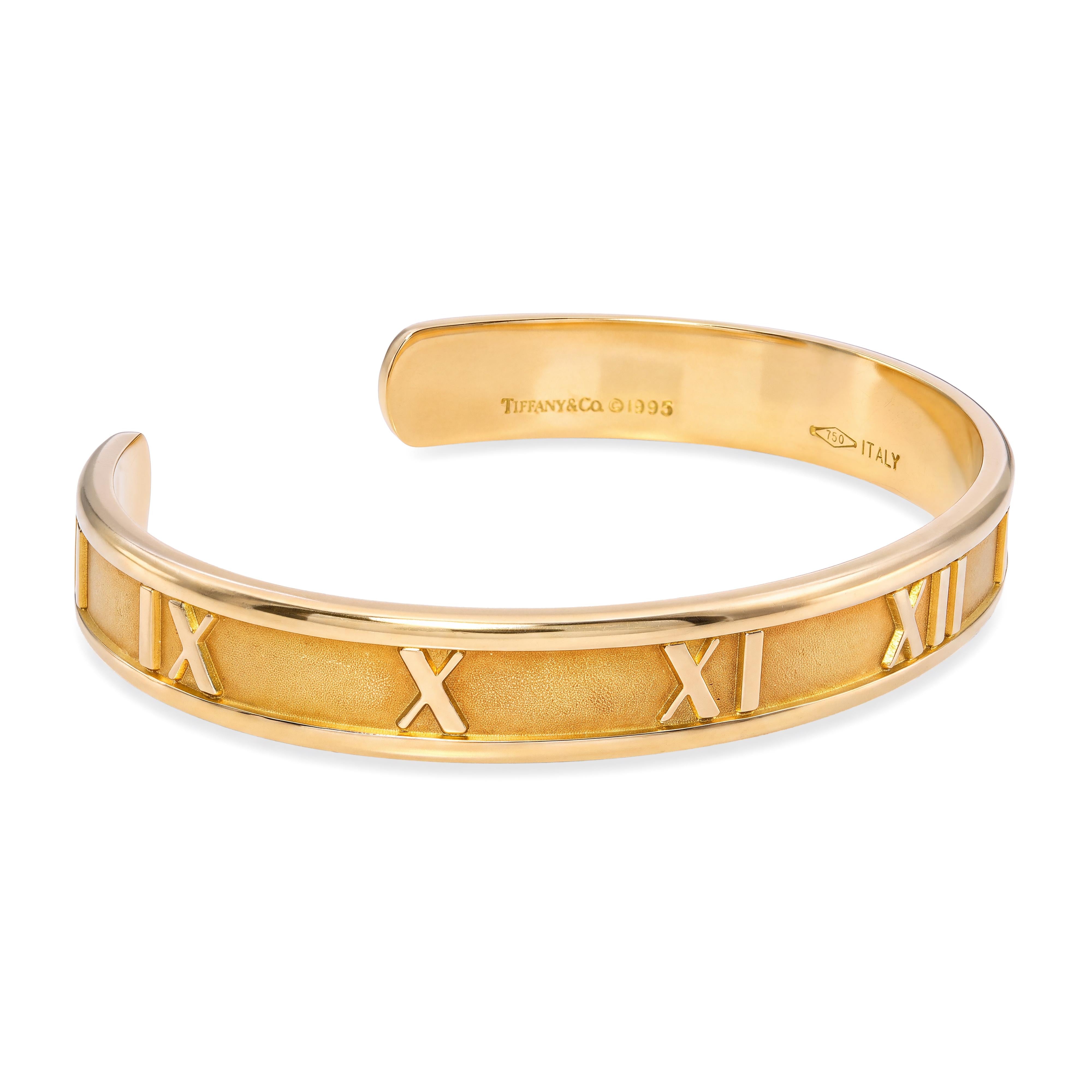 Tiffany and Co. 18k Yellow Gold Atlas Cuff Bracelet