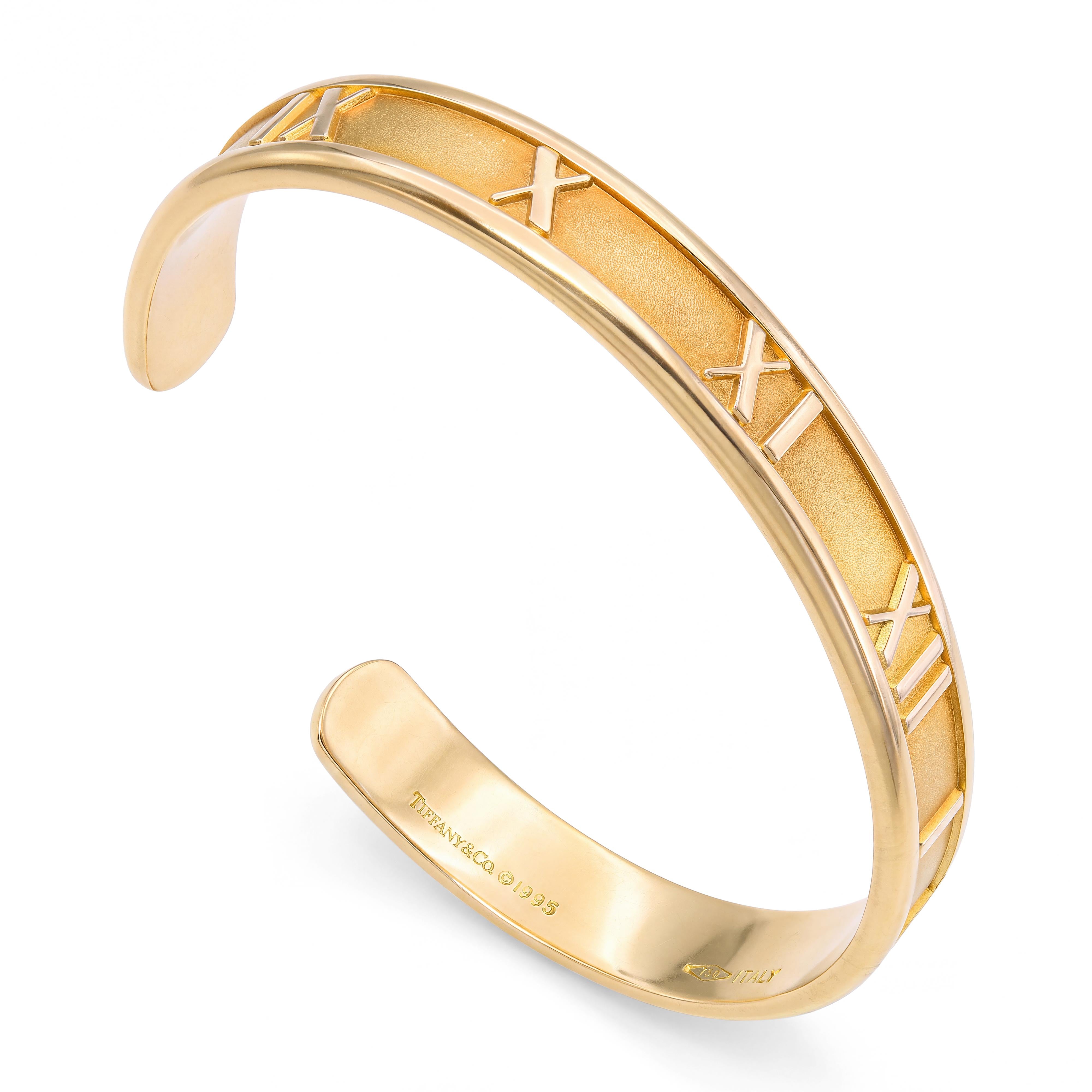Tiffany and Co. 18k Yellow Gold Atlas Cuff Bracelet