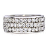 18k White Gold E VVS 5.75tcw Diamond Band Ring