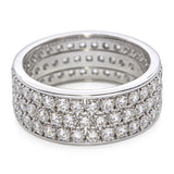 18k White Gold E VVS 5.75tcw Diamond Band Ring