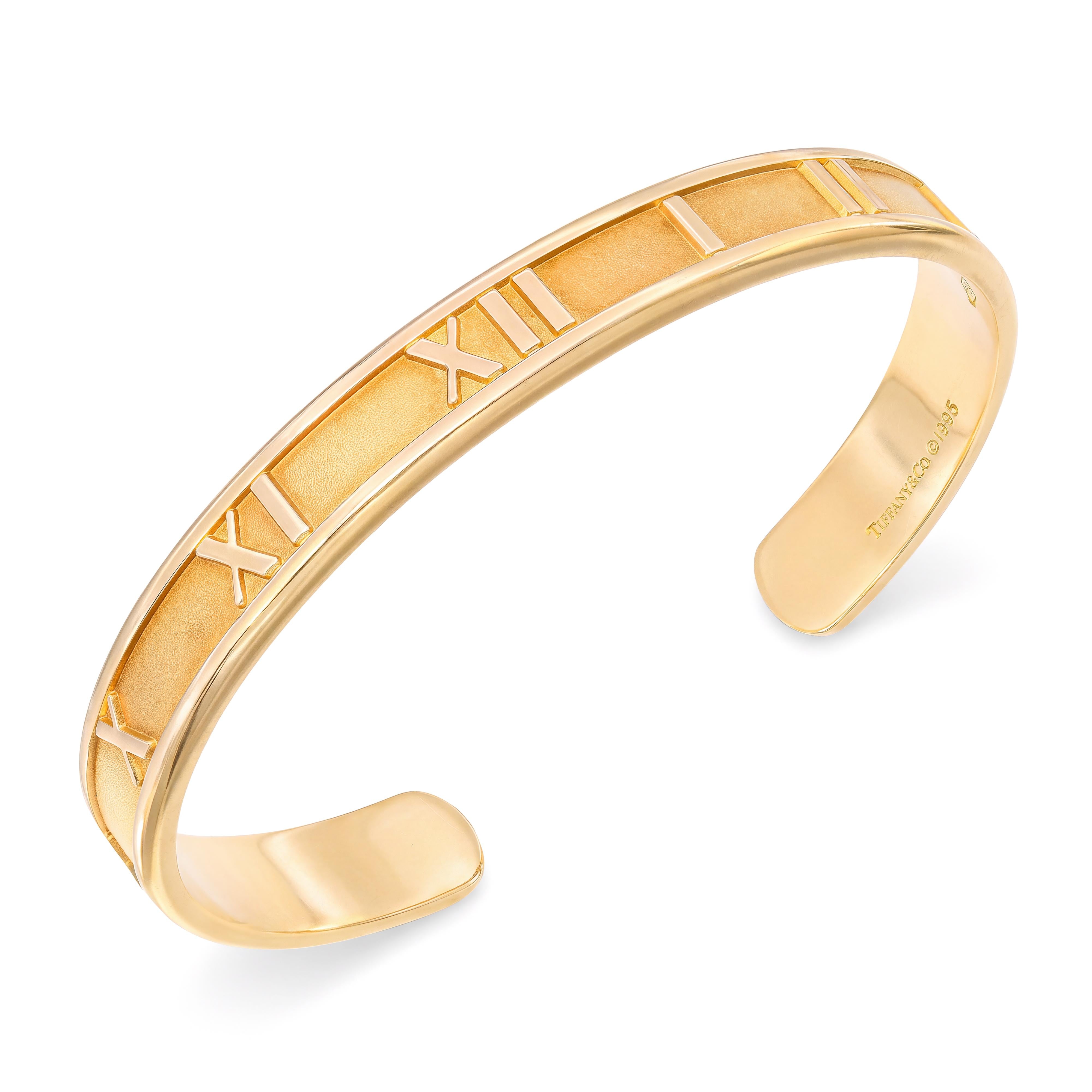 Tiffany and Co. 18k Yellow Gold Atlas Cuff Bracelet