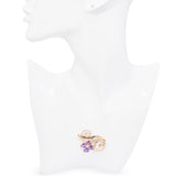 Vintage Tiffany & Co. 14k Yellow Gold Amethyst Free Form Floral Brooch
