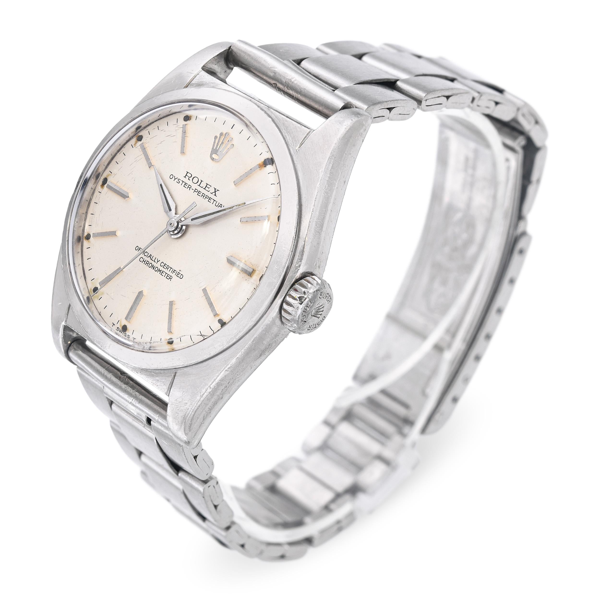 Vintage 1948 Rolex Oyster Perpetual Bubble Back Watch Ref 6050