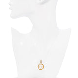 Vintage 14k Yellow Gold Mabe Pearl and Diamond Pendant