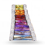 Bellarri 18k Yellow Gold Multi Color Assorted Gem & Diamond Pendant