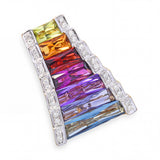 Bellarri 18k Yellow Gold Multi Color Assorted Gem & Diamond Pendant