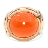 Boucheron 18k Yellow Gold and Carnelian Greek Ring