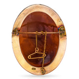 Antique 8k Yellow Gold Shell Cameo Hera Brooch