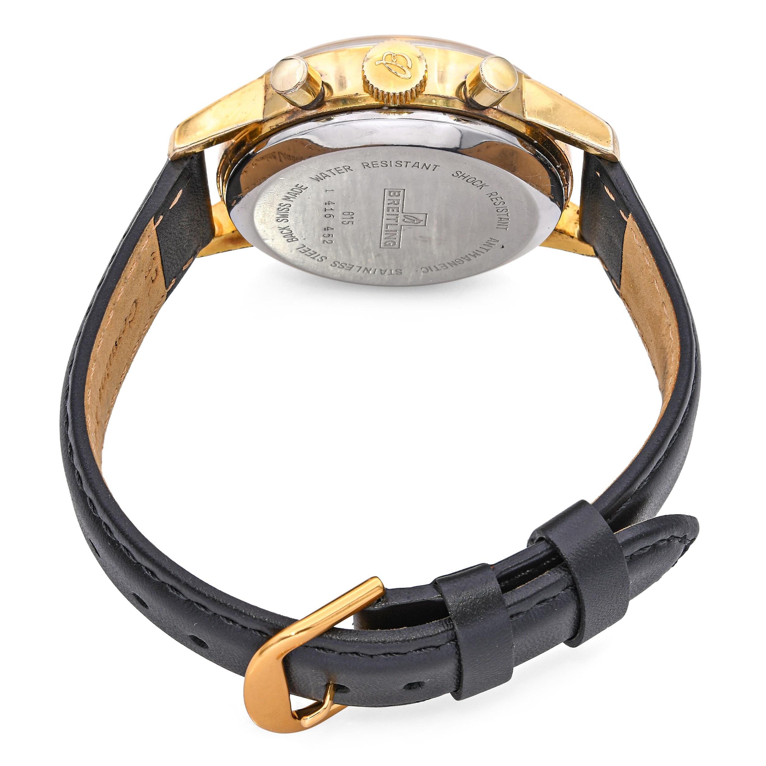 Breitling Genève Panda Dial Top Time Chronograph Men's Watch Ref. 815