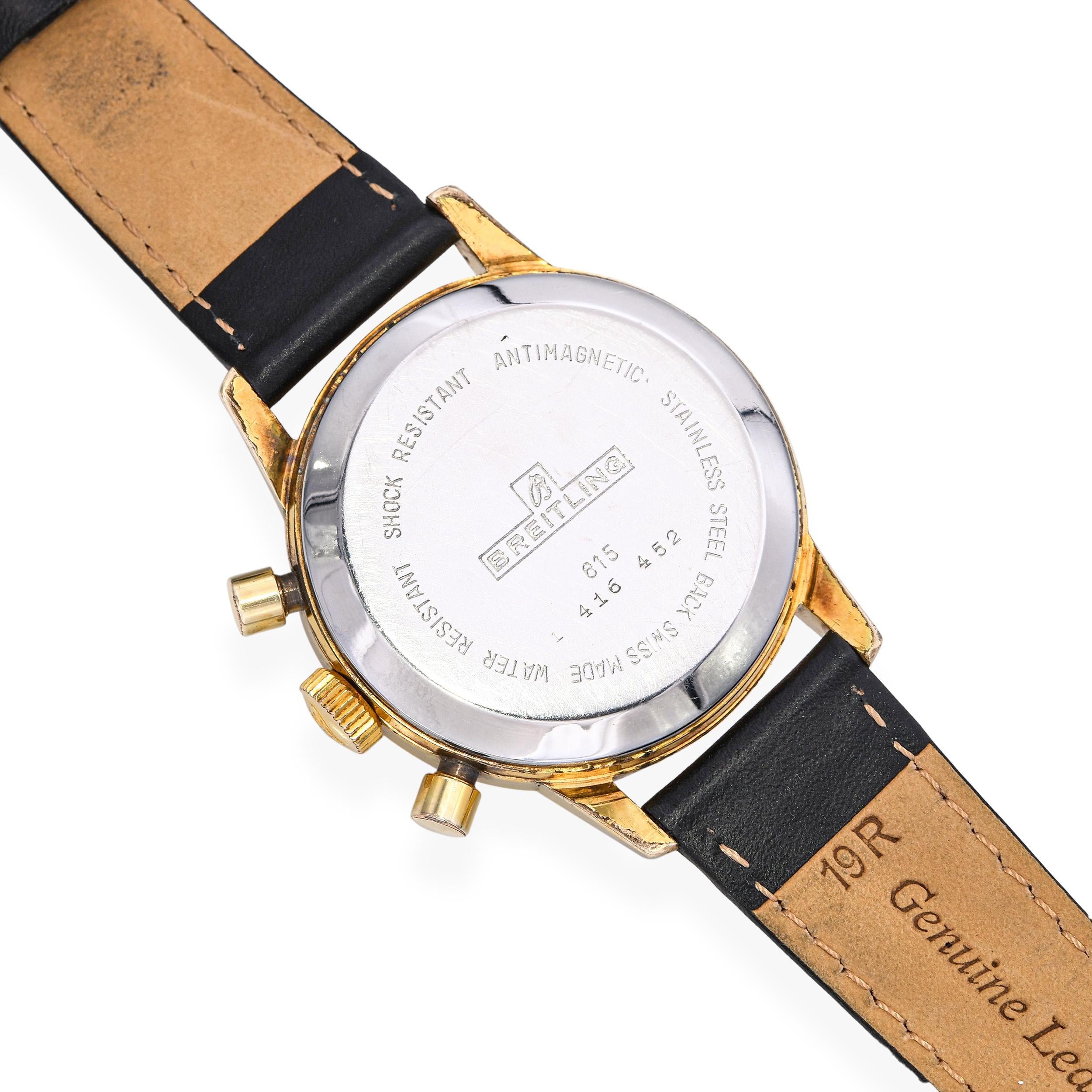 Breitling Genève Panda Dial Top Time Chronograph Men's Watch Ref. 815