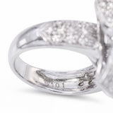 Platinum South Sea Pearl and Diamond Flower Statement Ring