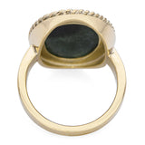 Vintage Yellow Gold Jade Oval Ring