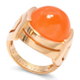 Boucheron 18k Yellow Gold and Carnelian Greek Ring