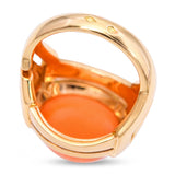 Boucheron 18k Yellow Gold and Carnelian Greek Ring
