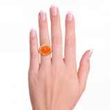 Boucheron 18k Yellow Gold and Carnelian Greek Ring