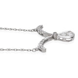 Vintage 14k White Gold 0.40tcw Diamond Modular Design Drop Pendant