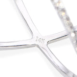 14k White Gold Diamond X-Cross Band Ring
