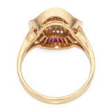 18k Yellow Gold Ruby and Diamond Ring