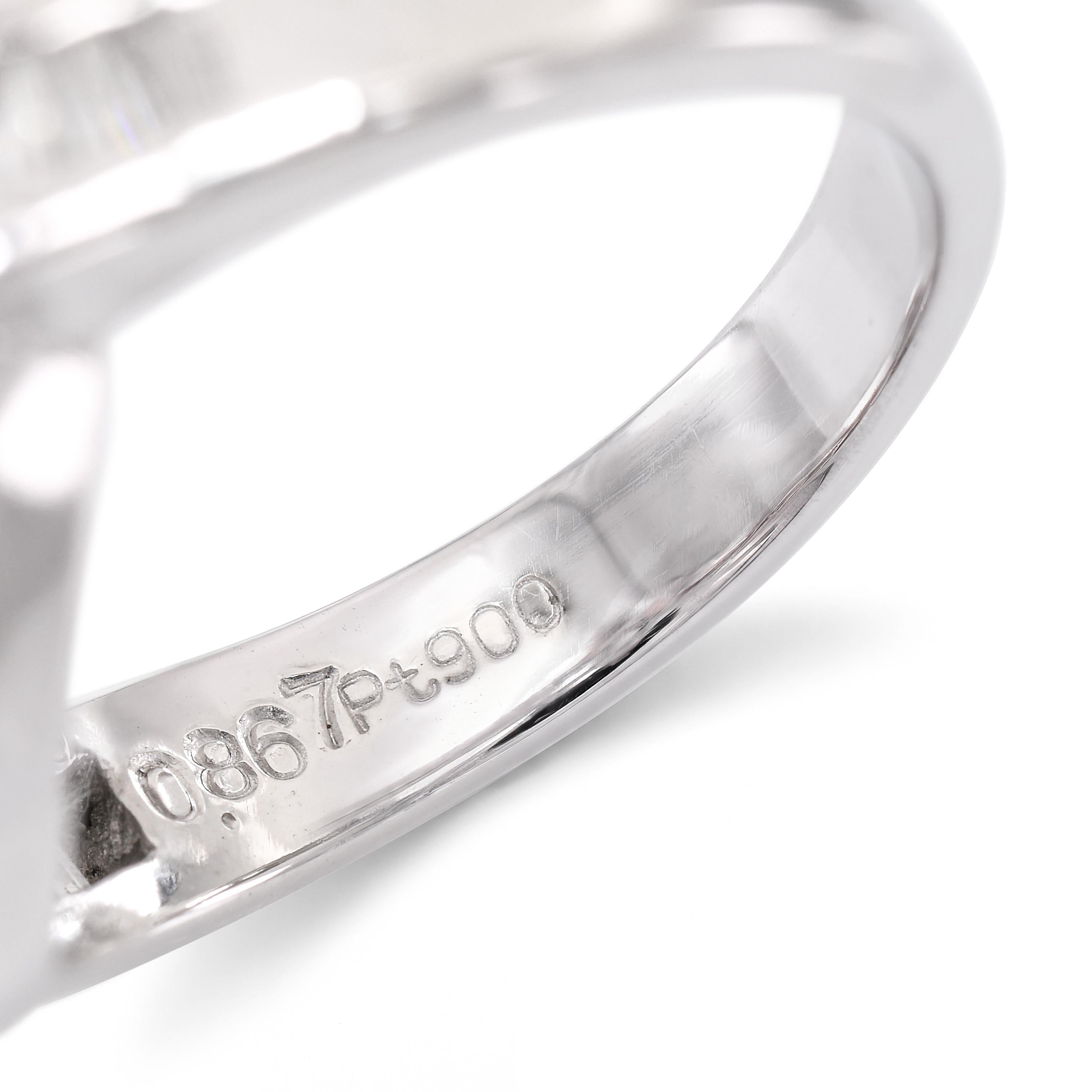 Vintage Platinum Heart Cut Diamond Cocktail Ring