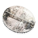 Antique Sterling Silver Bohemian Garnet Brooch