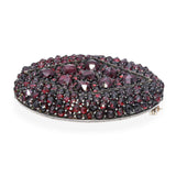 Antique Sterling Silver Bohemian Garnet Brooch