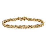 Vintage 14k Yellow Gold 4.8tcw Diamond Tennis Bracelet