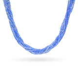 Manfredi 18k Yellow Gold Violet Chalcedony Multi Strand Bead Necklace