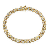 Vintage 14k Yellow Gold 4.8tcw Diamond Tennis Bracelet