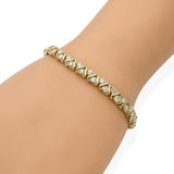 Vintage 14k Yellow Gold 4.8tcw Diamond Tennis Bracelet