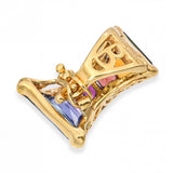 Bellarri 18k Yellow Gold Multicolor Gem and Diamond Pendant