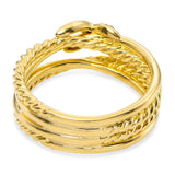 David Yurman 18K Yellow Gold Diamond X Crossover Ring