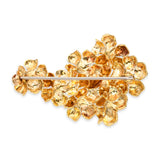 Vintage Cartier 18k Yellow Gold Ruby Flower Cluster Brooch