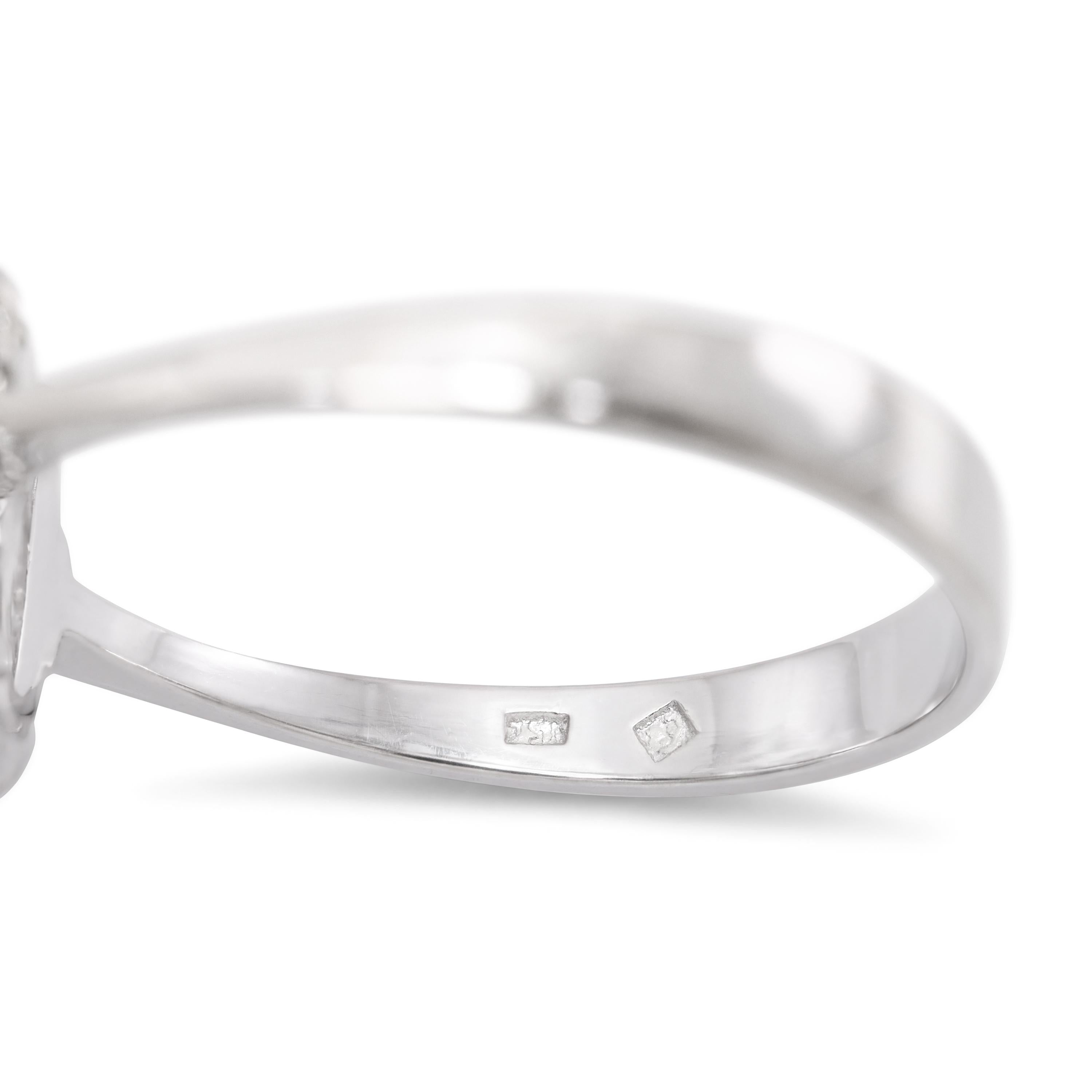 Vintage 18k White Gold Aquamarine and Diamond Cocktail Ring