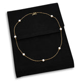 Tiffany and Co Elsa Peretti 18k Yellow Gold Pearl By The Yard Station Necklace